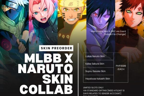 MLBB | MLBB x Naruto Skin Collaboration is now available via PREORDER MLBB x Naruto